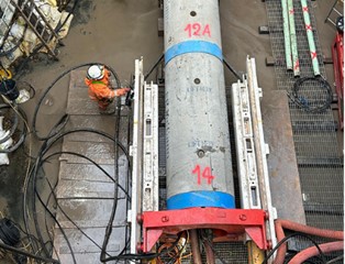 Image of a jacking ring being driven behind a TBM that was used by UI, in collaboration with Joseph Gallagher Limited